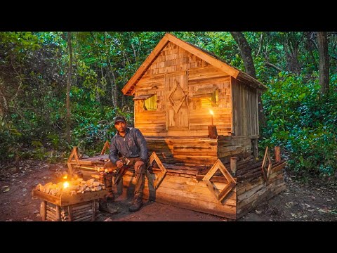 Building Bushcraft The Wood Abandoned Log Cabin