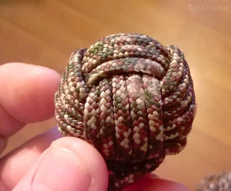 a Paracord monkey fist knot