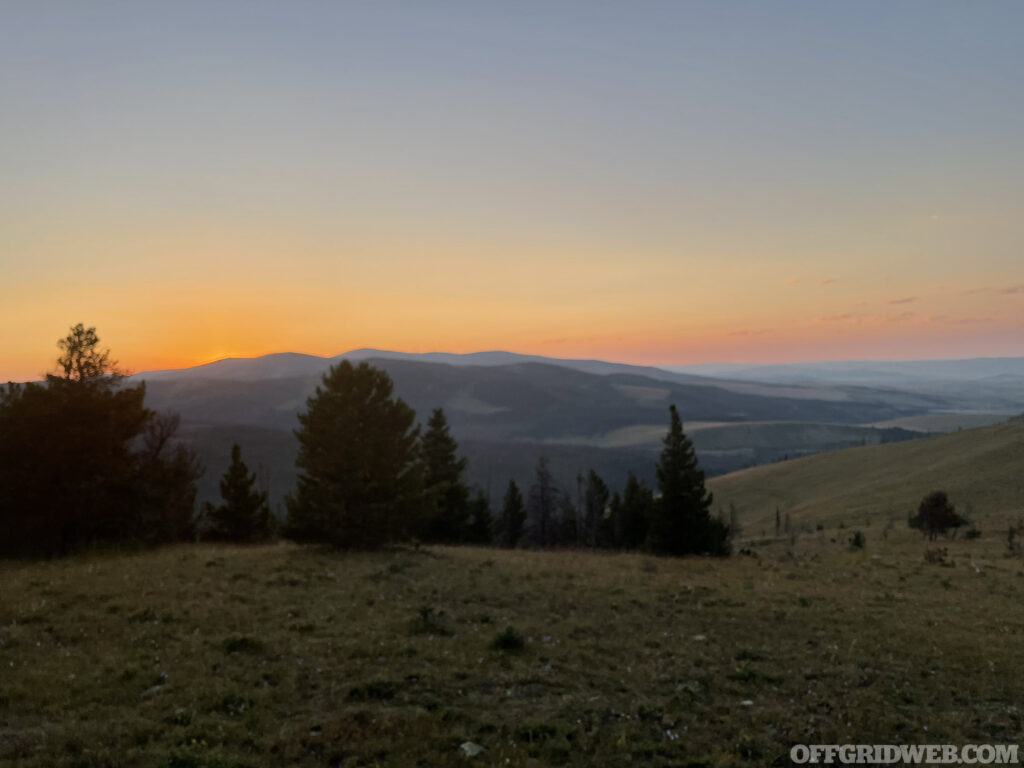 Montana sunset at the Backcountry Skills Summit.