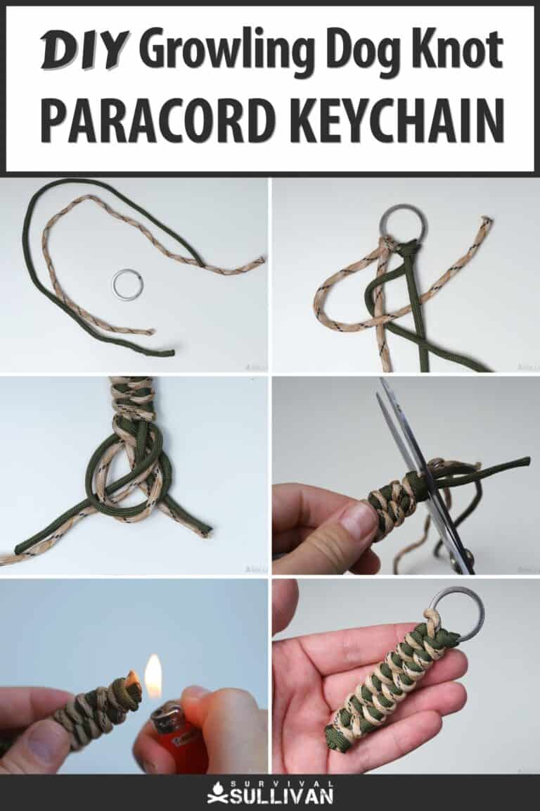 diy growling dog knot paracord keychain pinterest