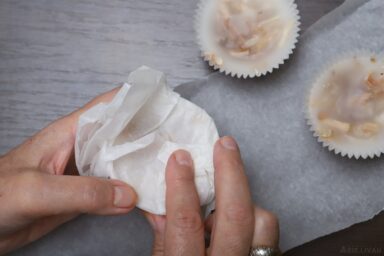 wrapping fire starter in parchment paper