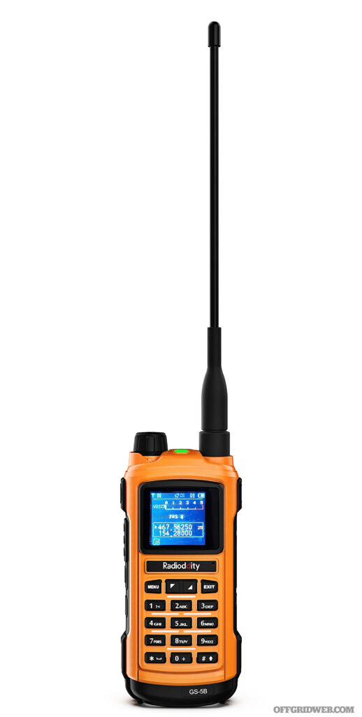 The GS-5B, in addition to being more rugged than a UV-5R, has a SWR meter on the display and can simultaneously monitor and receive A and B channels.