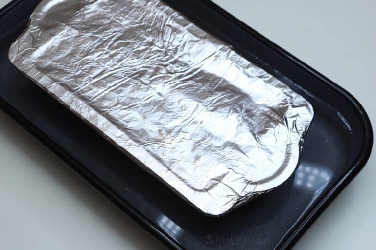 loaf pan inside baking dish