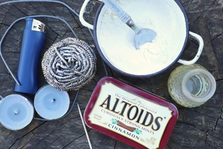 Altoids tin bread  tools and ingredients