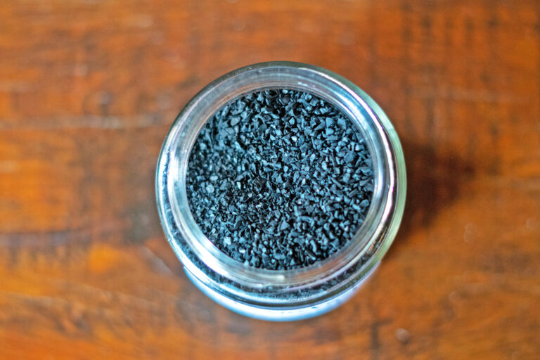 jar of activated charcoal