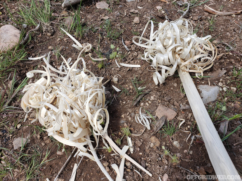 Photo of processed feather sticks.