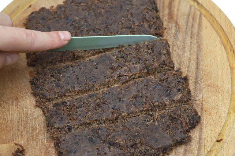 slicing pemmican