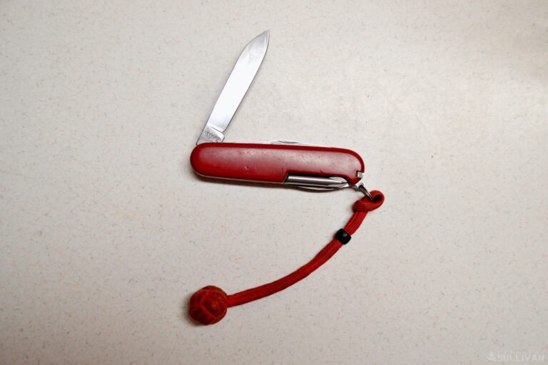 a red Swiss army knife