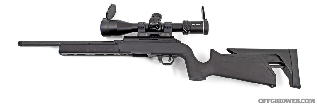 The hammerli force b1 with the stock extended.