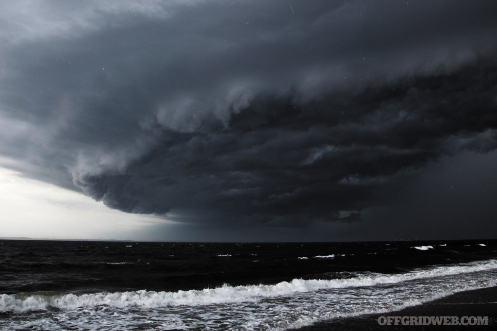 Image of a hurricane over water