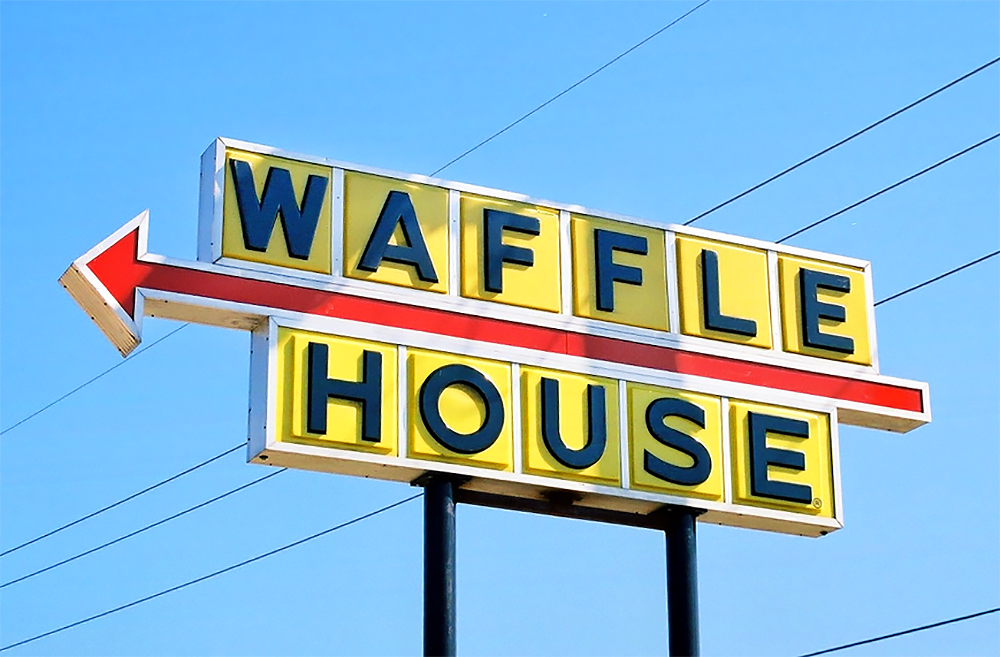 Image of a Waffle House Restaurant sign