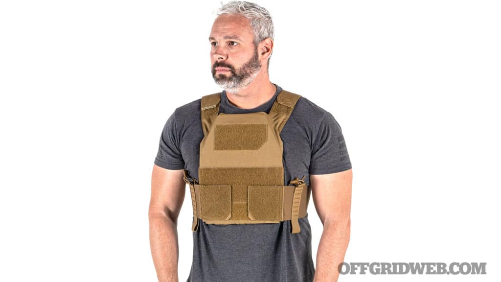 Man with Haley Strategic Thorax incog plate carrier with on added gear