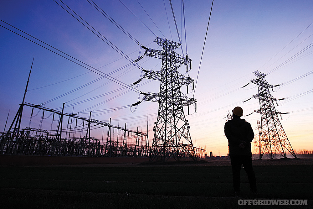 image of large power lines