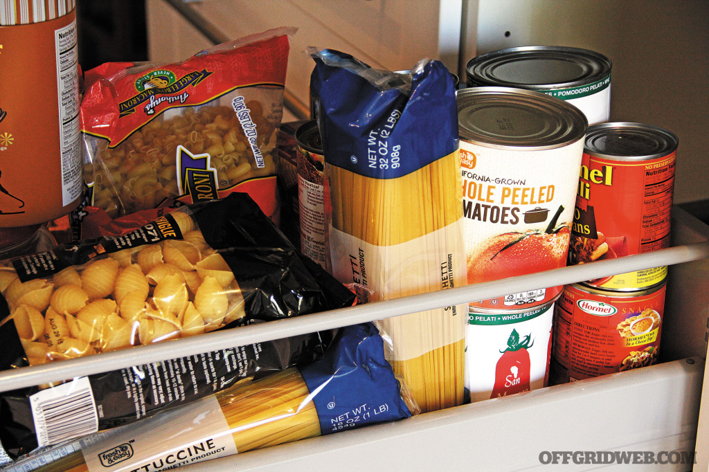 image of pantry food items that can be stored and used to barter in a supply chain crisis