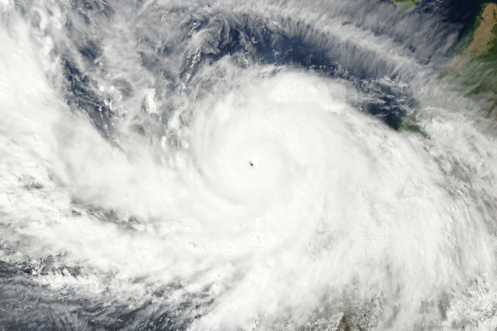 image of a hurricane from space