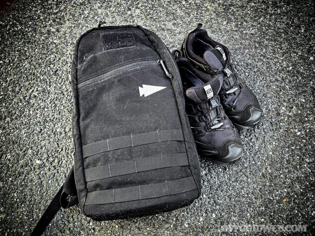 image of a goruck bullet and shoes