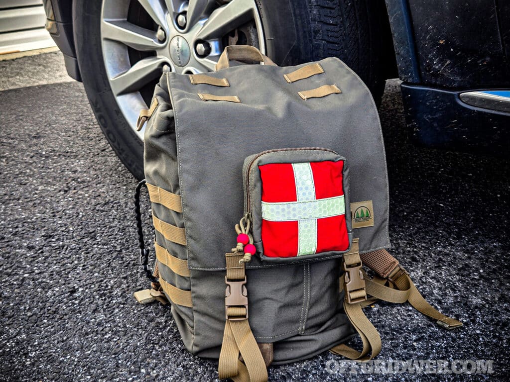 A hidden woodsmen day ruck Tuff possum med kit