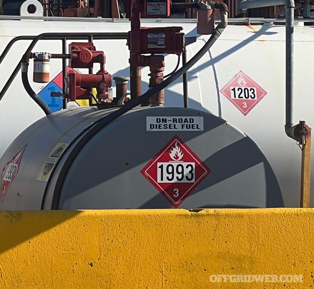 image of a large diesel fuel tank