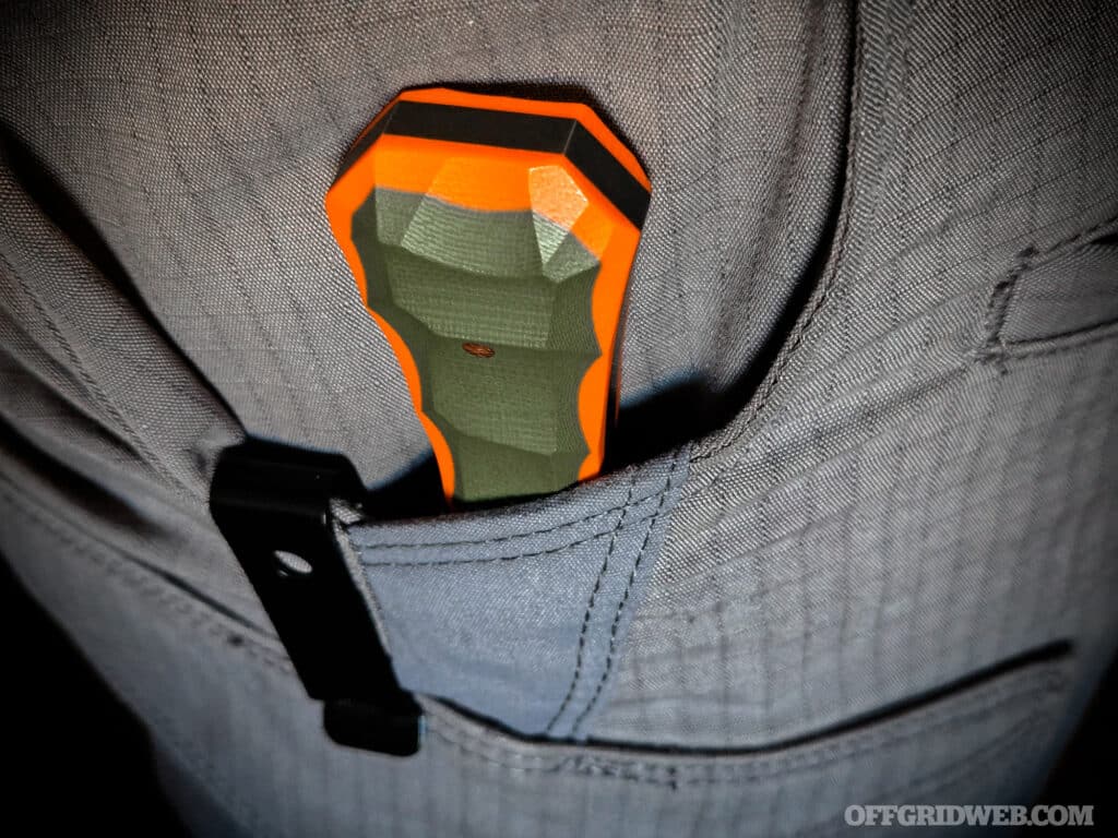 image of the pocket bowie in a pants pocket