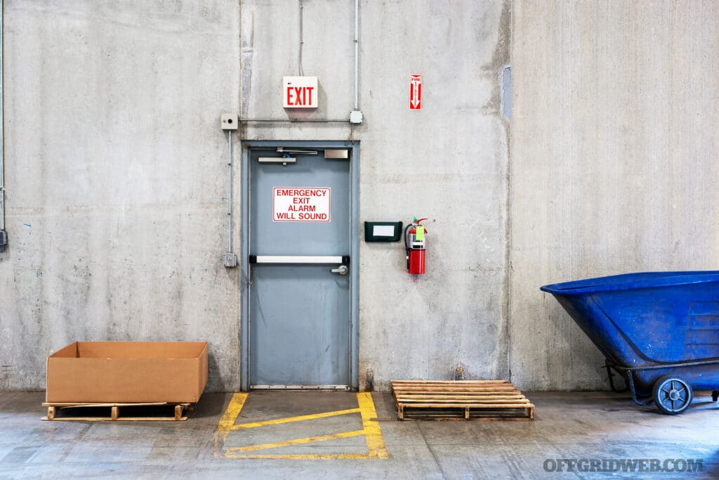 image of an emergency exit door