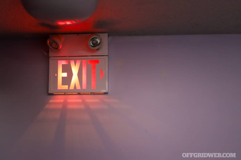 image of an exit sign