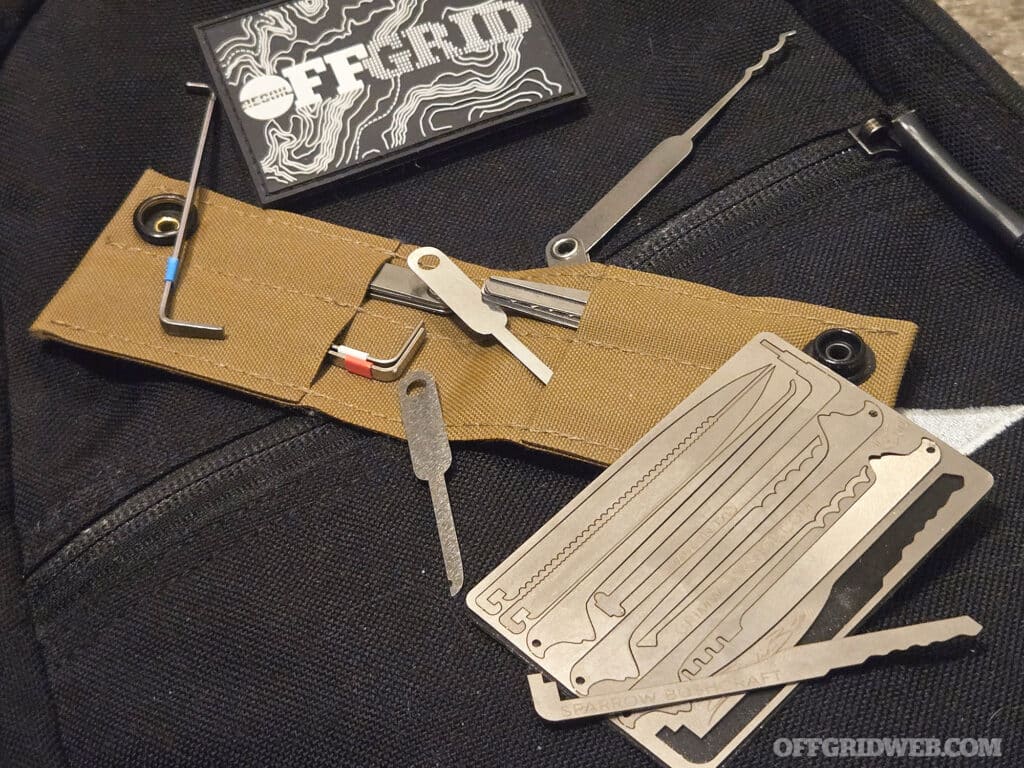 image of assorted lock pick kits