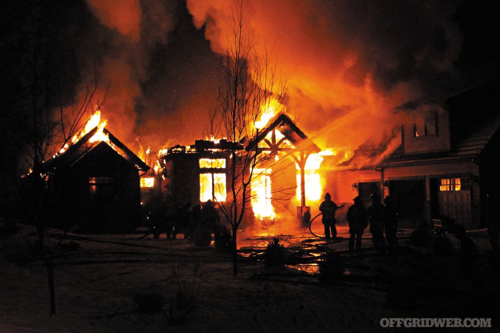 image of a house fire