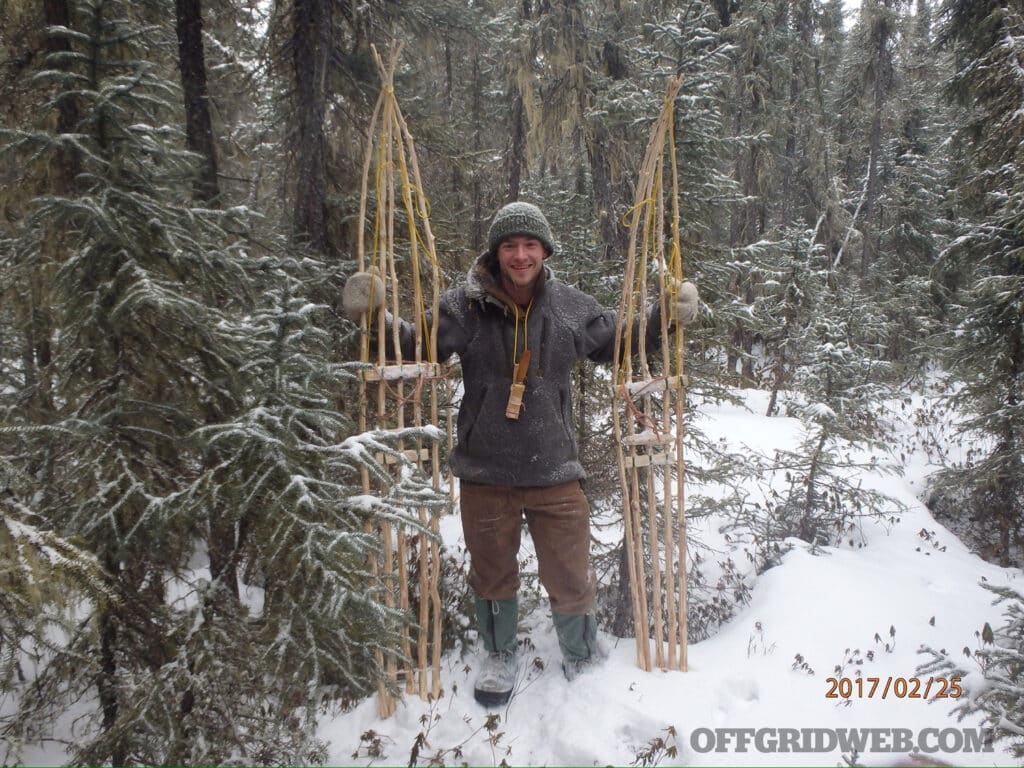 Magnin in the snow bushcrafting