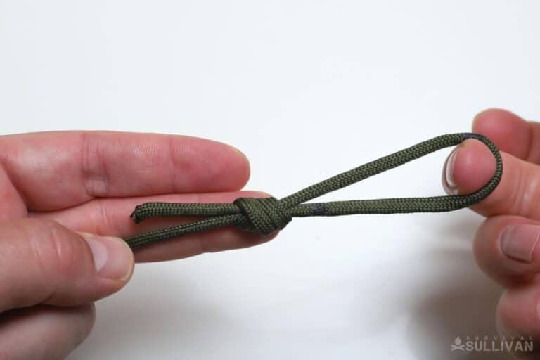 tighten thumb loop knot