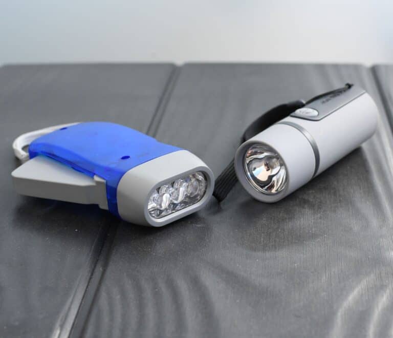 two small flashlights